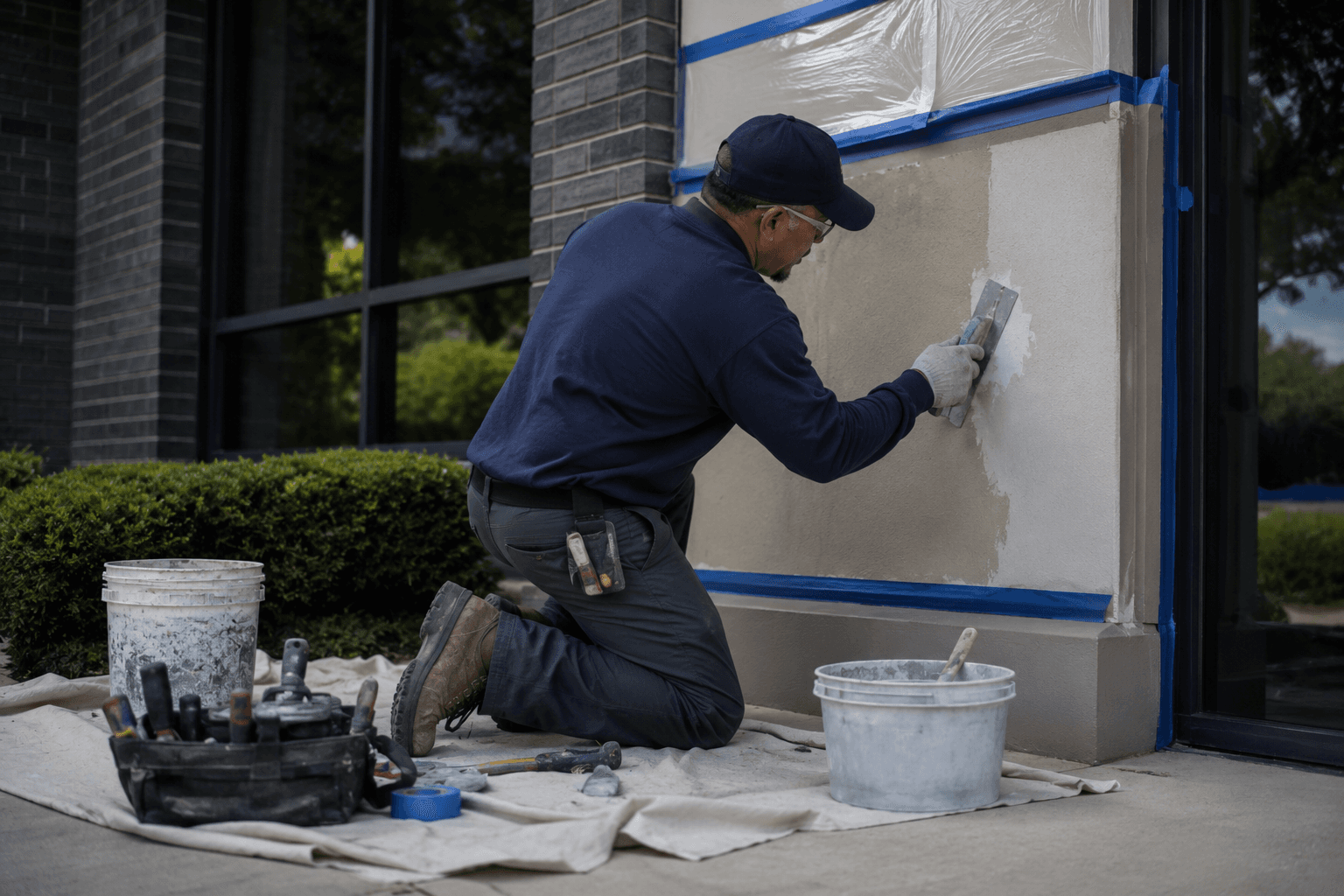 A Medina Services tradesperson performing professional property repair